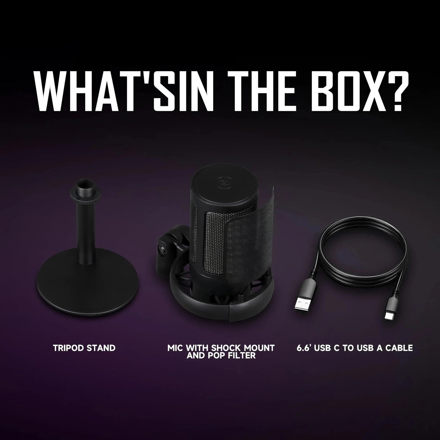 Professional USB microphone with mute function RGB condenser microphone suitable for live video recording, conference recording