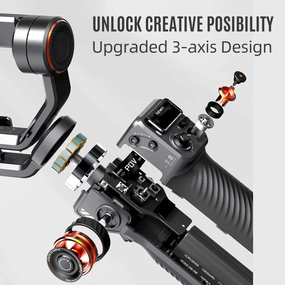 hohem iSteady M6 Kit 3-Axis Smartphone Gimbal Stabilizer Anti-shake Phone Vlog Gimbal 360° Rotatable OLED Large Screen with AI V