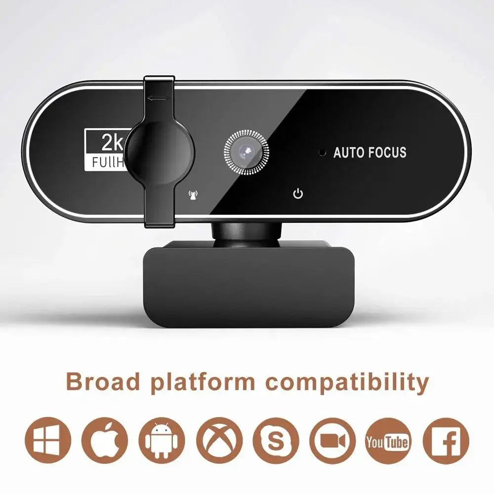 4K Webcam Video Camera 2K Autofocus Streaming Web Cam With Microphone Full HD 1080P Webcams for PC/Computer/Laptop