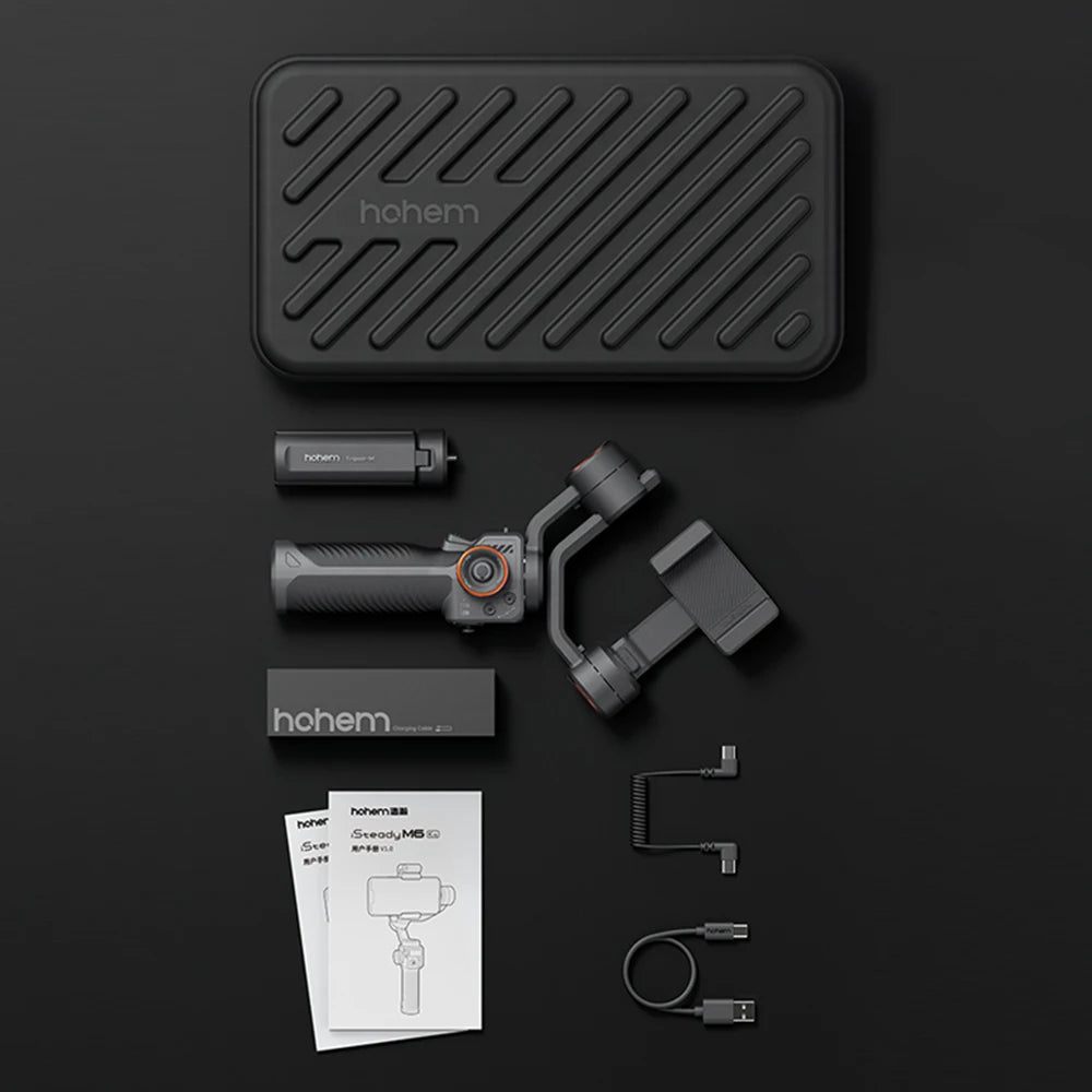 hohem iSteady M6 Kit 3-Axis Smartphone Gimbal Stabilizer Anti-shake Phone Vlog Gimbal 360° Rotatable OLED Large Screen with AI V