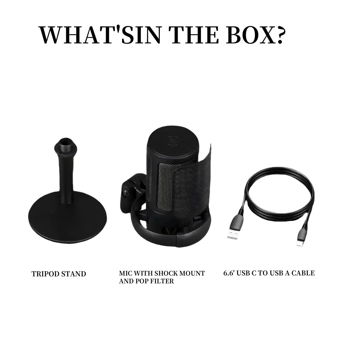 Professional USB microphone with mute function RGB condenser microphone suitable for live video recording, conference recording